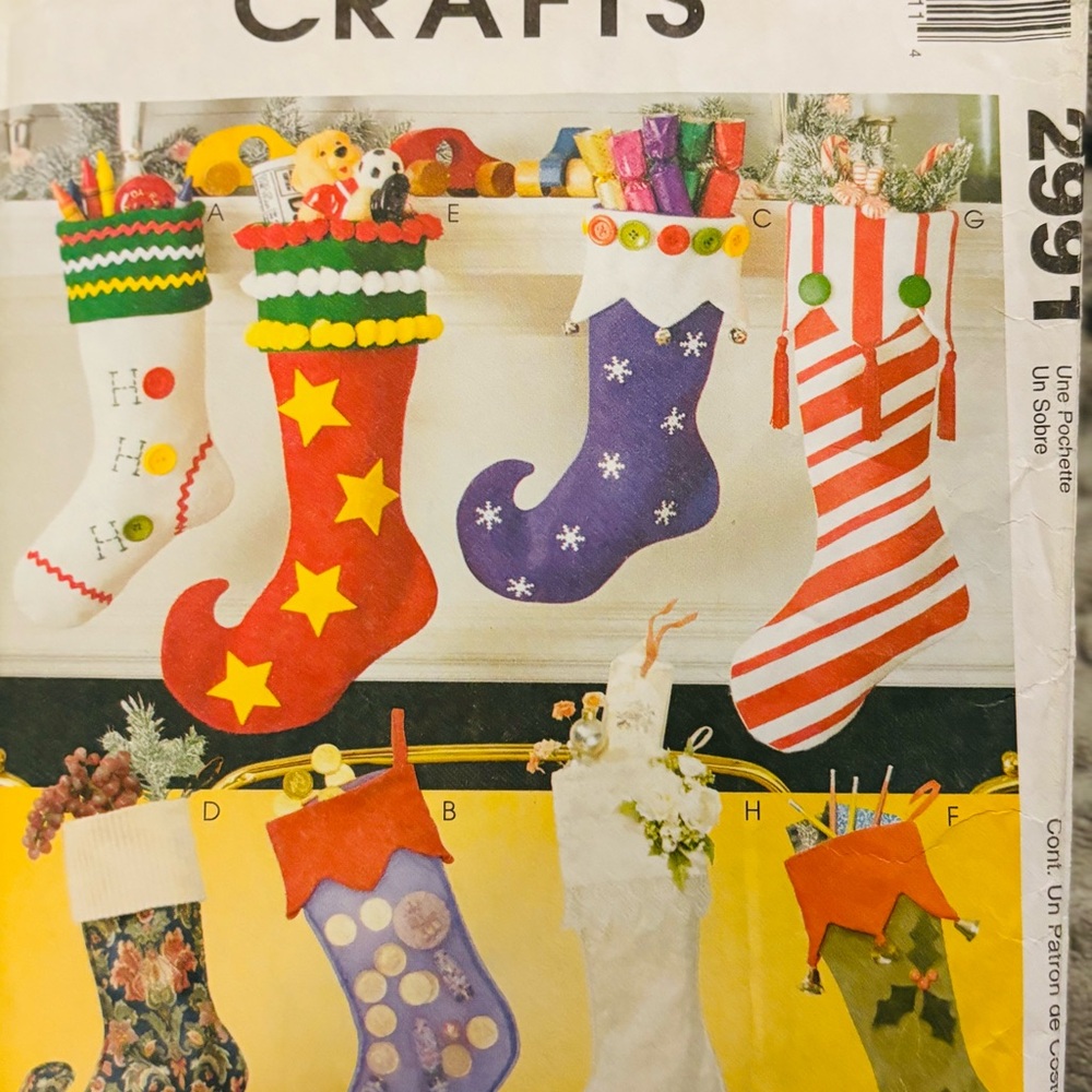 Christmas Stockings McCall's 2991 Uncut Rare Find
